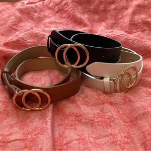 Gold buckle belts